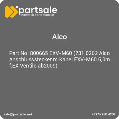 800665-exv-m60-2310262-alco-anschlussstecker-mkabel-exv-m60-60m-fex-ventile-ab2009