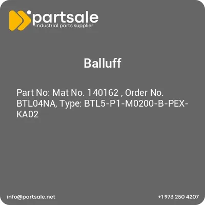 mat-no-140162-order-no-btl04na-type-btl5-p1-m0200-b-pex-ka02