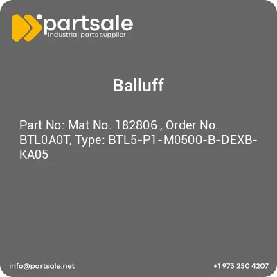 mat-no-182806-order-no-btl0a0t-type-btl5-p1-m0500-b-dexb-ka05