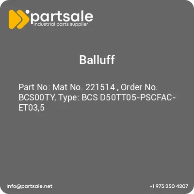 mat-no-221514-order-no-bcs00ty-type-bcs-d50tt05-pscfac-et035