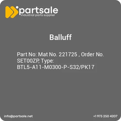 mat-no-221725-order-no-set00zp-type-btl5-a11-m0300-p-s32pk17