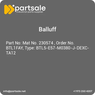 mat-no-230574-order-no-btl1fay-type-btl5-e57-m0380-j-dexc-ta12