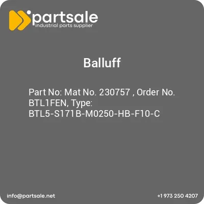 mat-no-230757-order-no-btl1fen-type-btl5-s171b-m0250-hb-f10-c