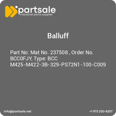mat-no-237508-order-no-bcc0fjy-type-bcc-m425-m422-3b-329-ps72n1-100-c009