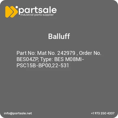 mat-no-242979-order-no-bes04zp-type-bes-m08mi-psc15b-bp0022-531