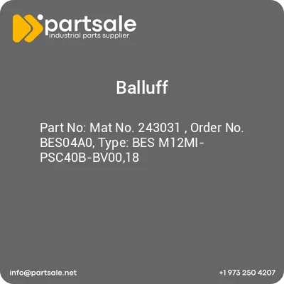 mat-no-243031-order-no-bes04a0-type-bes-m12mi-psc40b-bv0018