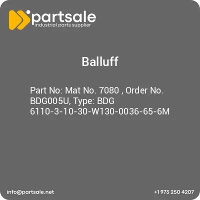 mat-no-7080-order-no-bdg005u-type-bdg-6110-3-10-30-w130-0036-65-6m