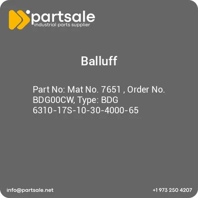 mat-no-7651-order-no-bdg00cw-type-bdg-6310-17s-10-30-4000-65
