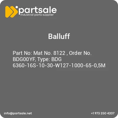 mat-no-8122-order-no-bdg00yf-type-bdg-6360-16s-10-30-w127-1000-65-05m