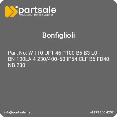 w-110-uf1-46-p100-b5-b3-l0-bn-100la-4-230400-50-ip54-clf-b5-fd40-nb-230