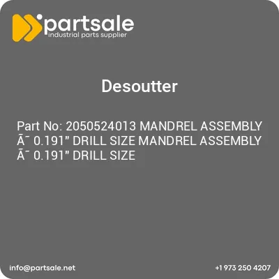 2050524013-mandrel-assembly-a-0191-drill-size-mandrel-assembly-a-0191-drill-size