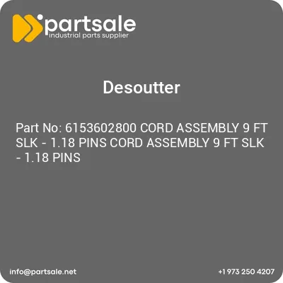 6153602800-cord-assembly-9-ft-slk-118-pins-cord-assembly-9-ft-slk-118-pins