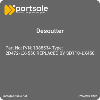 pn-1388534-type-2d472-lx-550-replaced-by-sd110-lx450