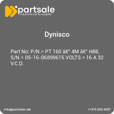 pn-pt-160-a-4m-a-h88-sn-05-16-06899615volts-16-a-32-vcd