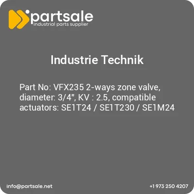 vfx235-2-ways-zone-valve-diameter-34-kv-25-compatible-actuators-se1t24-se1t230-se1m24