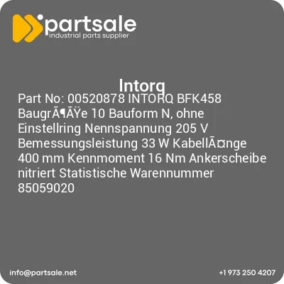 00520878-intorq-bfk458-baugraaye-10-bauform-n-ohne-einstellring-nennspannung-205-v-bemessungsleistung-33-w-kabellange-400-mm-kennmoment-16-nm-ankerscheibe-nitriert-statistische-warennummer-85059020