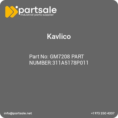 gm7208-part-number311a5178p011