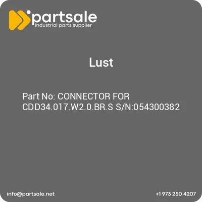 connector-for-cdd34017w20brs-sn054300382