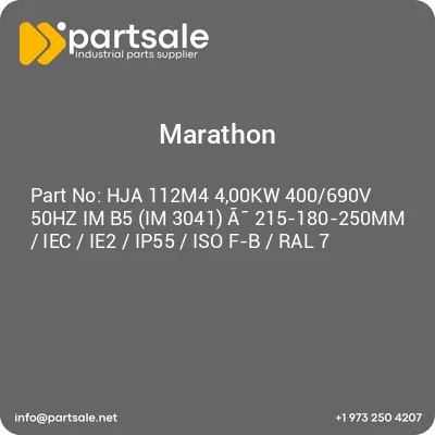 hja-112m4-400kw-400690v-50hz-im-b5-im-3041-a-215-180-250mm-iec-ie2-ip55-iso-f-b-ral-7