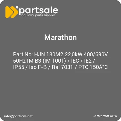 hjn-180m2-220kw-400690v-50hz-im-b3-im-1001-iec-ie2-ip55-iso-f-b-ral-7031-ptc-150ac