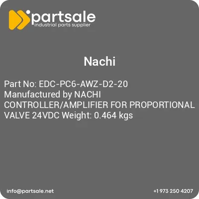 edc-pc6-awz-d2-20-manufactured-by-nachi-controlleramplifier-for-proportional-valve-24vdc-weight-0464-kgs