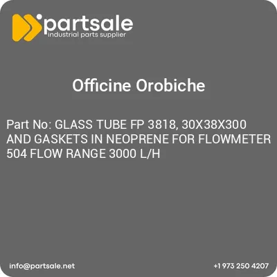 glass-tube-fp-3818-30x38x300-and-gaskets-in-neoprene-for-flowmeter-504-flow-range-3000-lh