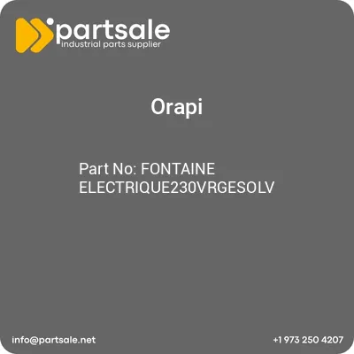 fontaine-electrique230vrgesolv