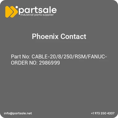 cable-208250rsmfanuc-order-no-2986999