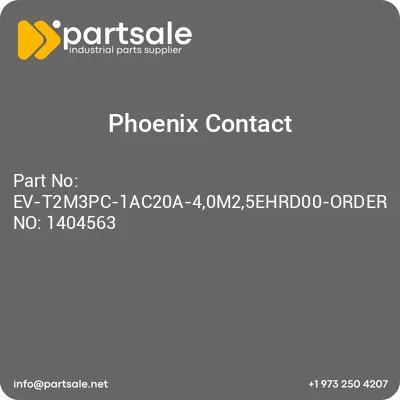 ev-t2m3pc-1ac20a-40m25ehrd00-order-no-1404563