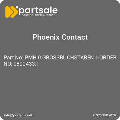pmh-0grossbuchstaben-i-order-no-0800433i