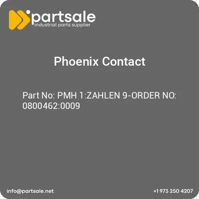 pmh-1zahlen-9-order-no-08004620009