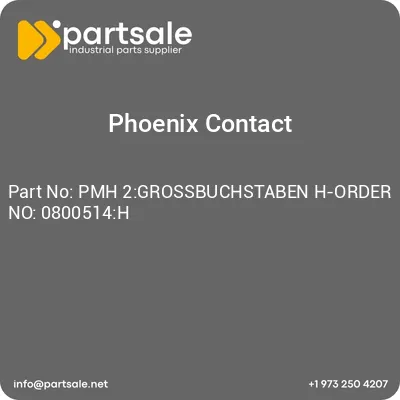 pmh-2grossbuchstaben-h-order-no-0800514h
