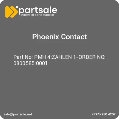 pmh-4zahlen-1-order-no-08005850001