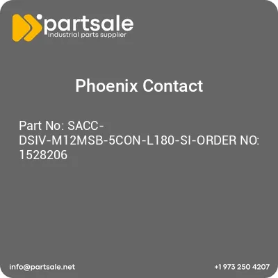 sacc-dsiv-m12msb-5con-l180-si-order-no-1528206