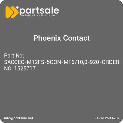 saccec-m12fs-5con-m16100-920-order-no-1525717