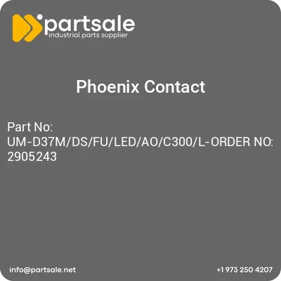 um-d37mdsfuledaoc300l-order-no-2905243