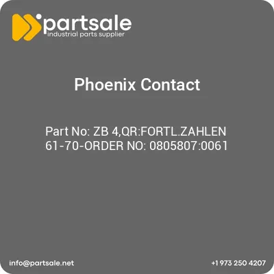 zb-4qrfortlzahlen-61-70-order-no-08058070061