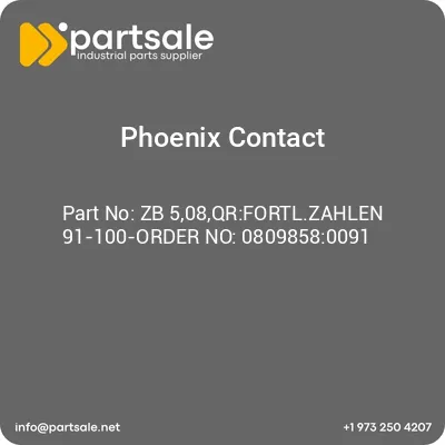 zb-508qrfortlzahlen-91-100-order-no-08098580091