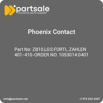 zb10lgsfortlzahlen-401-410-order-no-10530140401