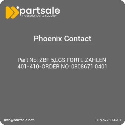 zbf-5lgsfortlzahlen-401-410-order-no-08086710401