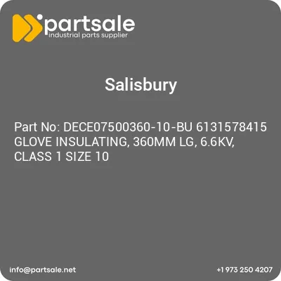 dece07500360-10-bu-6131578415-glove-insulating-360mm-lg-66kv-class-1-size-10