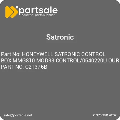 honeywell-satronic-control-box-mmg810-mod33-control0640220u-our-part-no-c21376b