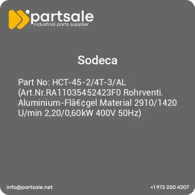 hct-45-24t-3al-artnrra11035452423f0-rohrventi-aluminium-flagel-material-29101420-umin-220060kw-400v-50hz