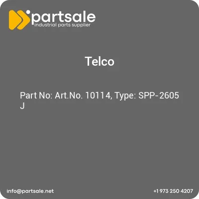 artno-10114-type-spp-2605-j