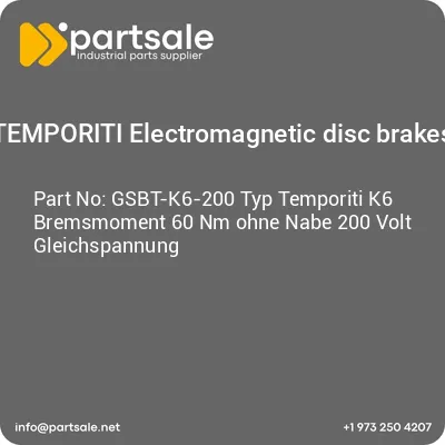 gsbt-k6-200-typ-temporiti-k6-bremsmoment-60-nm-ohne-nabe-200-volt-gleichspannung