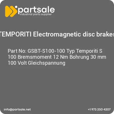 gsbt-s100-100-typ-temporiti-s-100-bremsmoment-12-nm-bohrung-30-mm-100-volt-gleichspannung