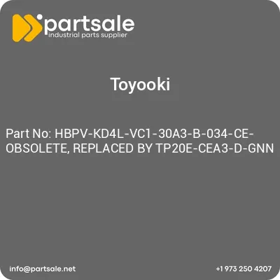 hbpv-kd4l-vc1-30a3-b-034-ce-obsolete-replaced-by-tp20e-cea3-d-gnn